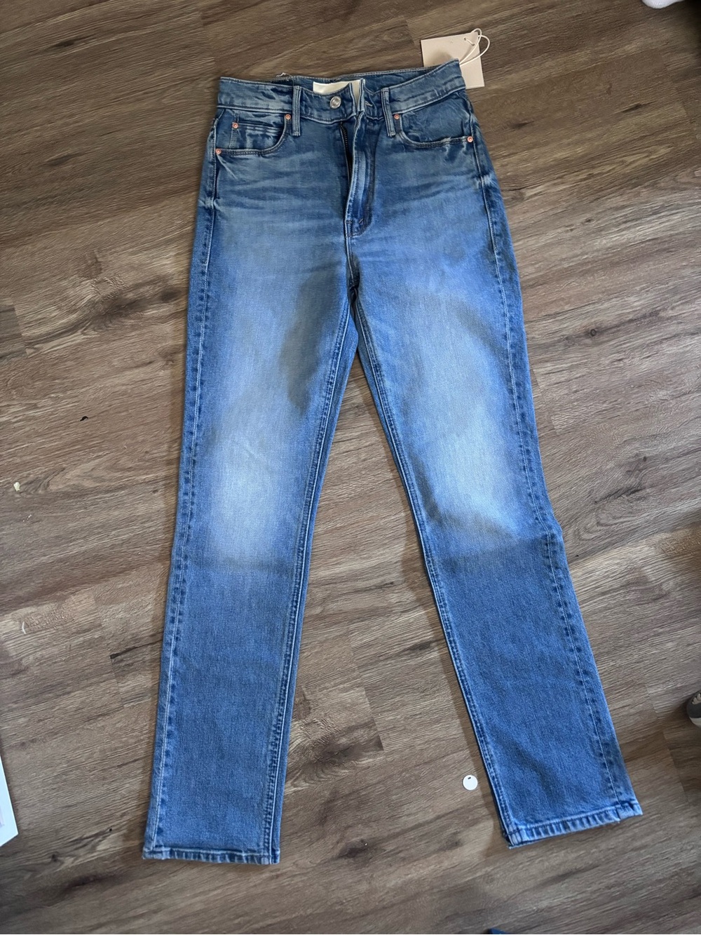 MOTHER Men's Straight Jeans in Light Blue Wash